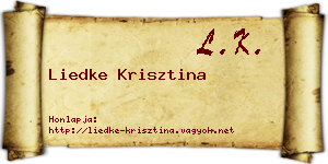 Liedke Krisztina névjegykártya